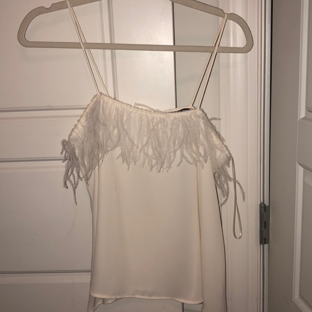 Zara White Feather Tank